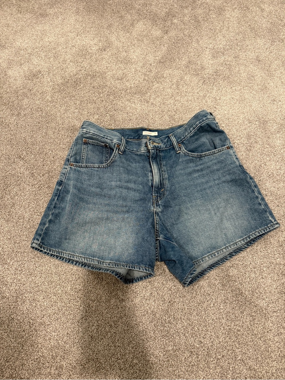 Levi's Cinch Waist Wash High-Rise Denim Shorts